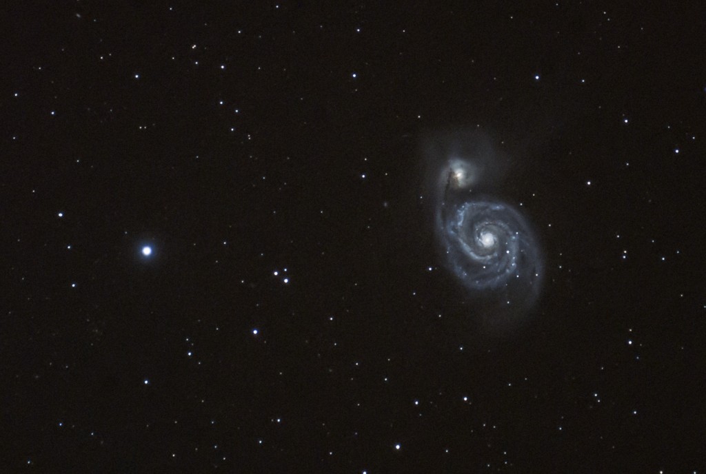 M51 - 12 x 120s, ISO 3200, 127mm f/8 Refractor, Nikon D7000