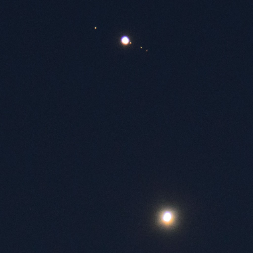 Jupiter with moons and Venus